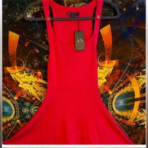 ARMANI EXCHANGE Pink Punch Women’s Skater Dress Medium, brand new with tags!